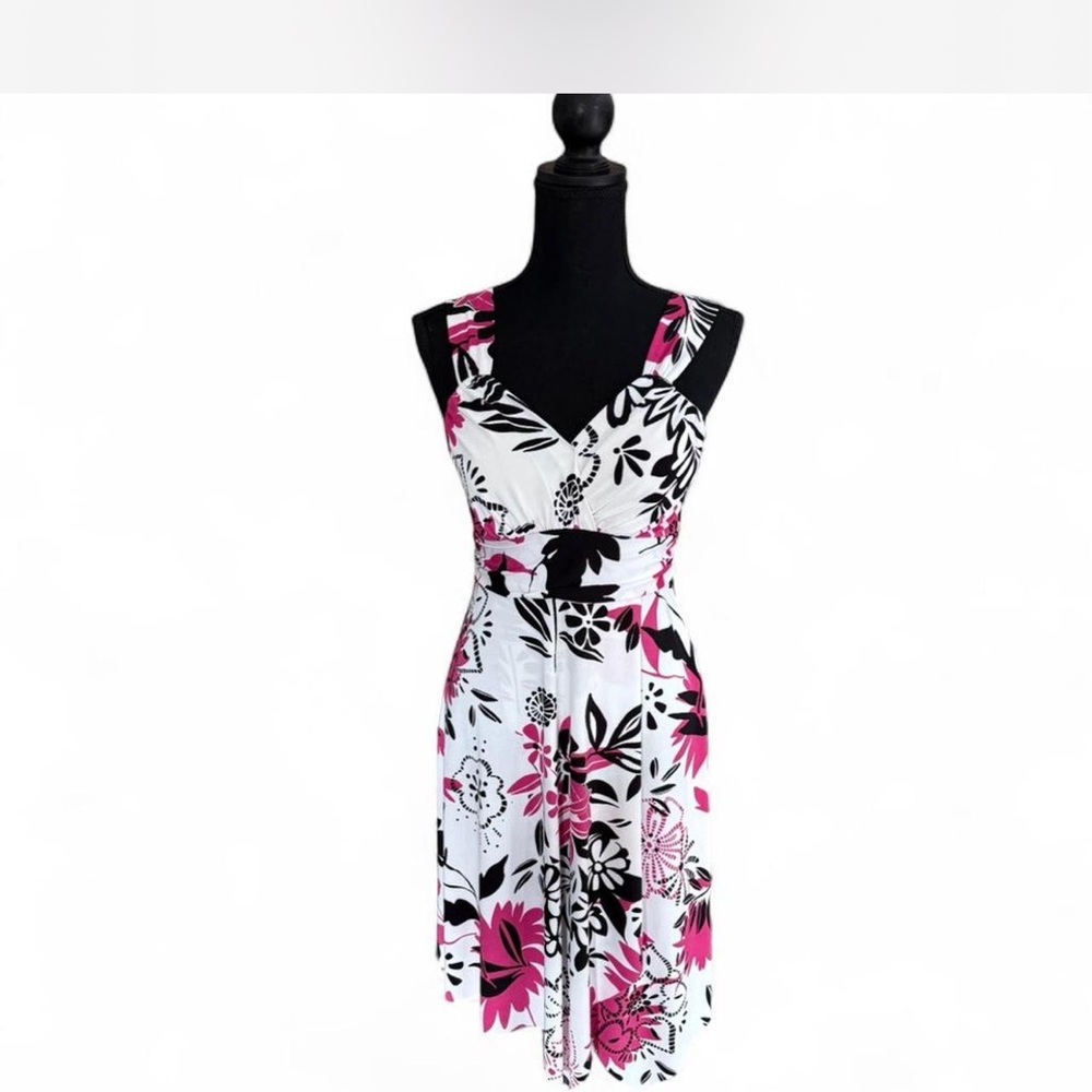 La Belle High Low Dress - Pink and Black Floral